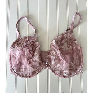 Elegant Pink Lace Lily Bra